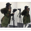 Woman's fashion winter coat with fox fur for 2016-2017