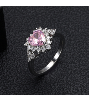 Love Ring Cross-border Wish Hot Sale Jewelry European and American Couple Ring Fashion Hand Jewelry Zircon Ring Women