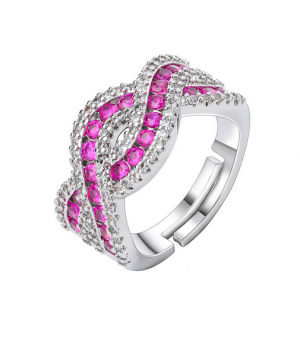 European and American explosive high-end bow index finger ring, diamond-set zircon ring, women's niche design light luxury jewelry