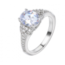 European and American jewelry new fashion zircon ring women's light luxury versatile high-end sense ring accessories wholesale cross-border factory