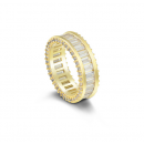 Cross-border Explosive Accessories Copper Inlaid Zircon T Cubic Zirconia Ring Couple European and American Simple Personality Men's Ring Wholesale