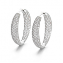 European and American jewelry simple flash diamond micro-inlaid zircon round earrings gold-plated copper earrings fashion earrings factory direct supply